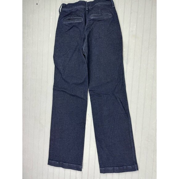 J Crew Size 24 Womens Trouser Jeans Wide Leg High Rise Stretch Dark Wash - Picture 4 of 4